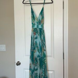 Tropical Floor Length Gown